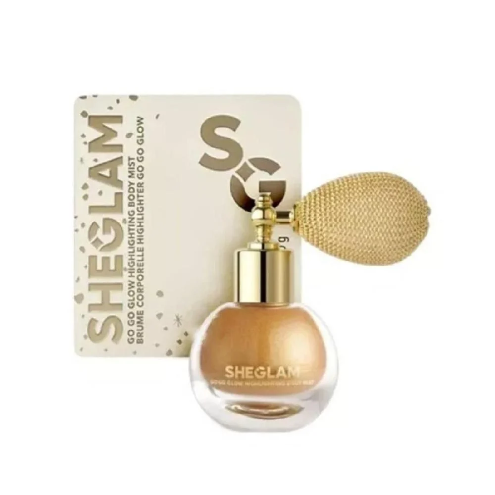 6971870595955 A Sheglam Go Go Glow Highlighting Body Mist-Gold Body Glitter Powder Spray - Image 1