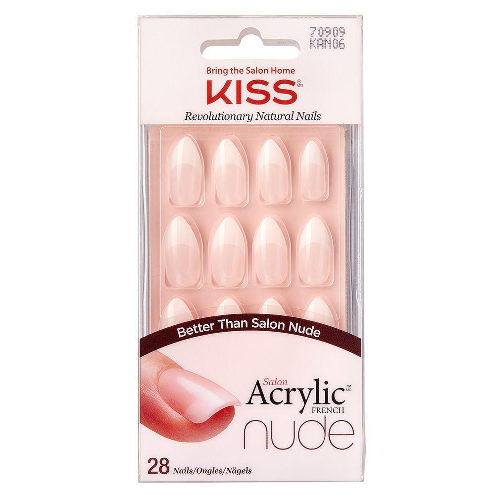 731509709094-2 Kiss Salon Acrylic French Nude 28 Pieces - Image 1